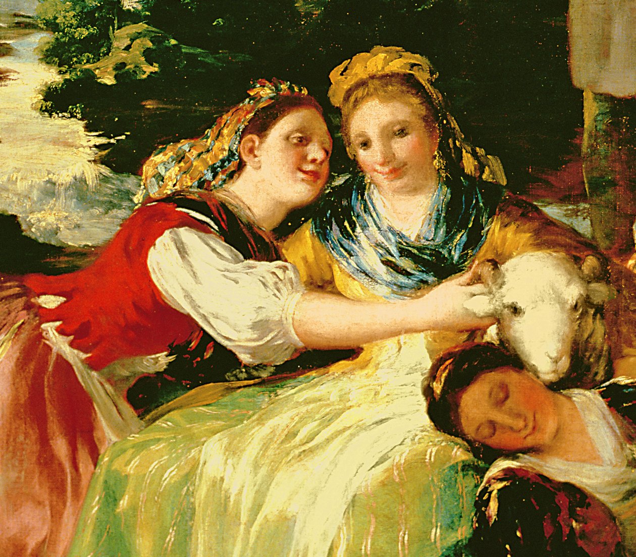Las lavanderas (detalle) de Francisco de Goya