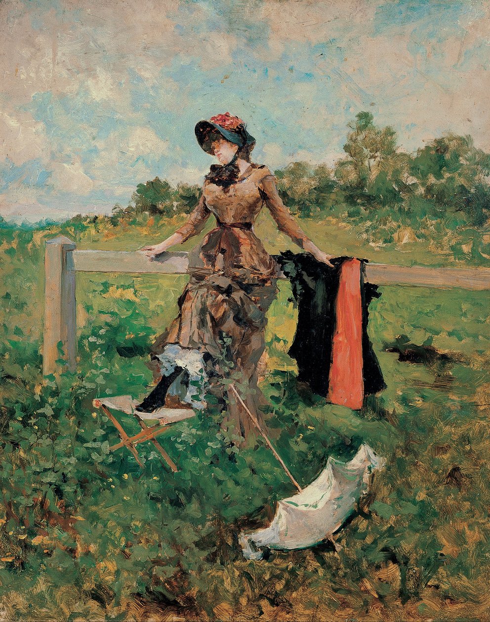 Dama con Parasol de Francesc Miralles