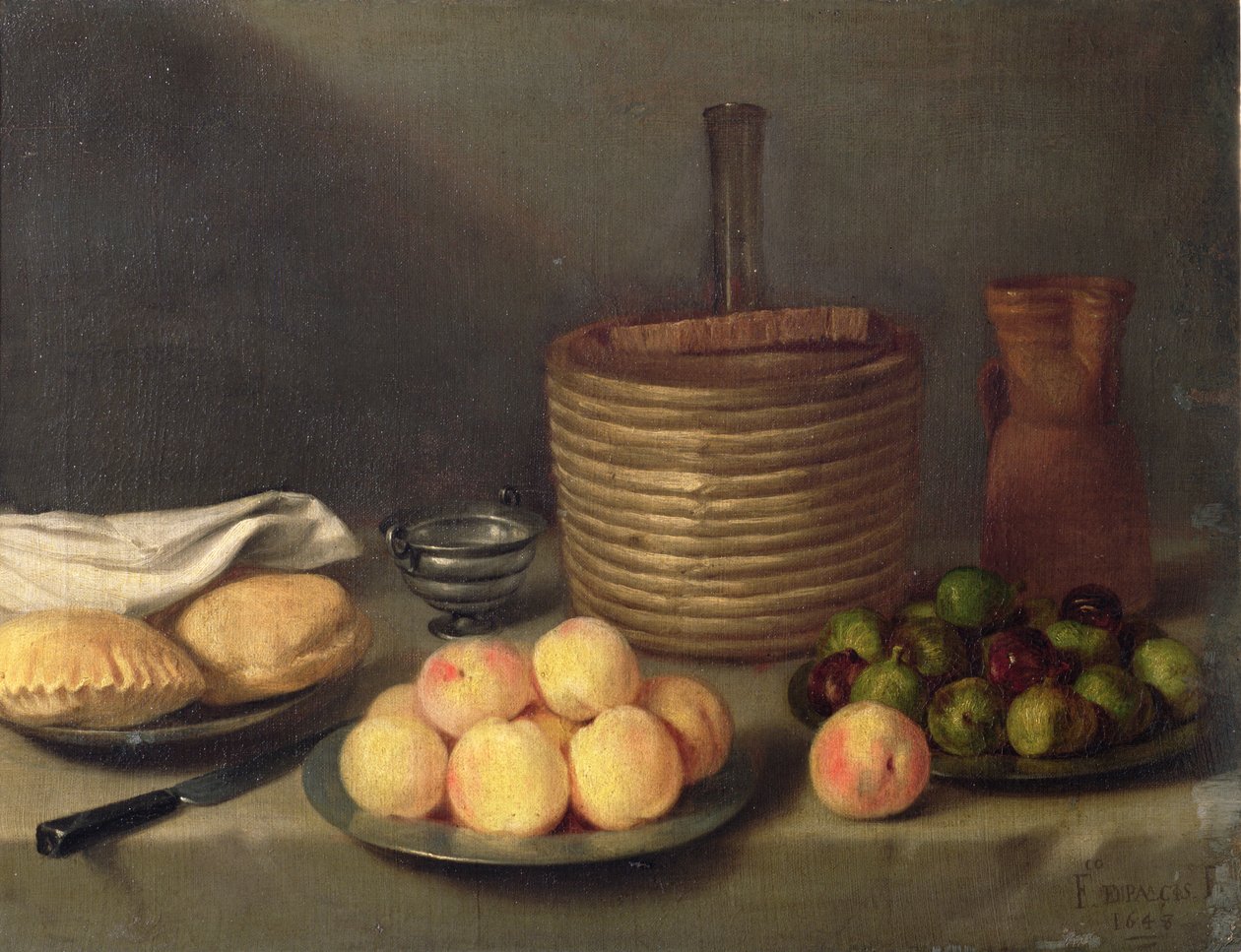 Naturaleza muerta con frutas, 1648 de Francisco Palacios