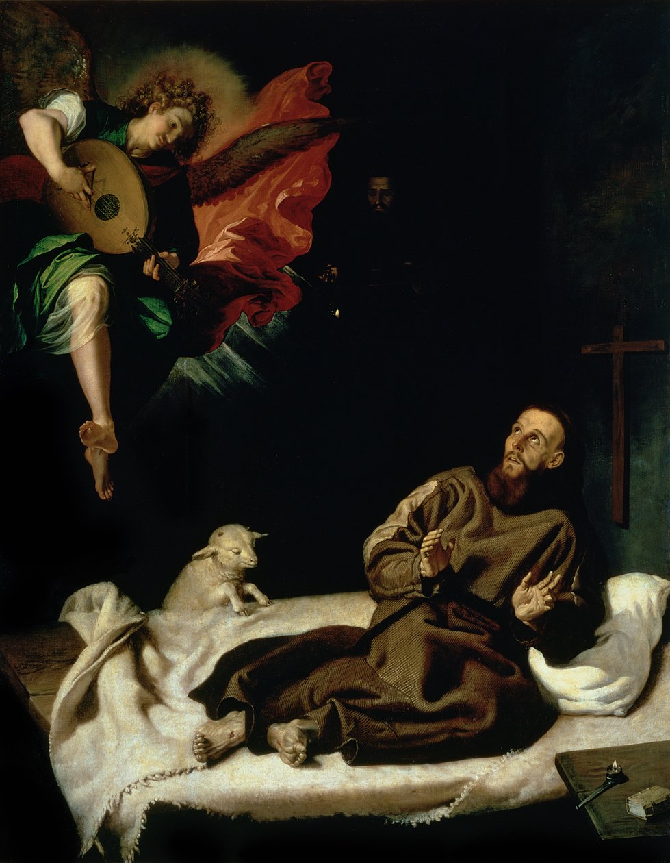 San Francisco consolado por un Ángel Músico de Francisco Ribalta