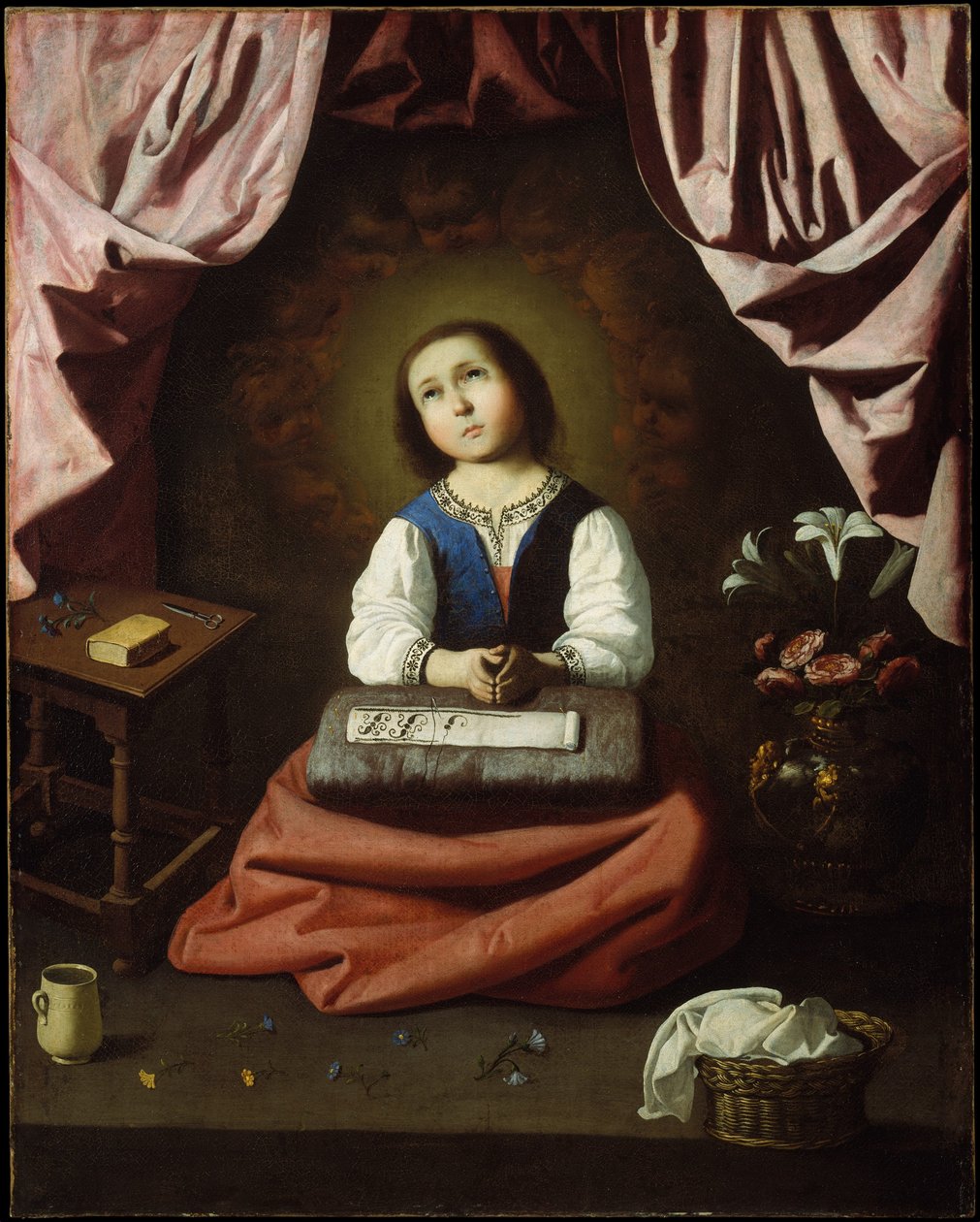 Virgen María orando de Francisco de Zurbaran