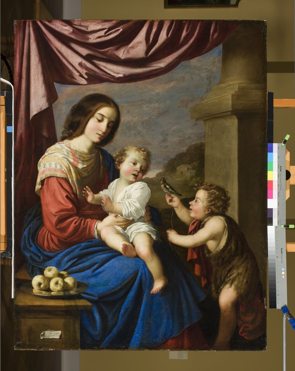 Madonna y el Niño con el Infante San Juan, 1658 de Francisco de Zurbaran