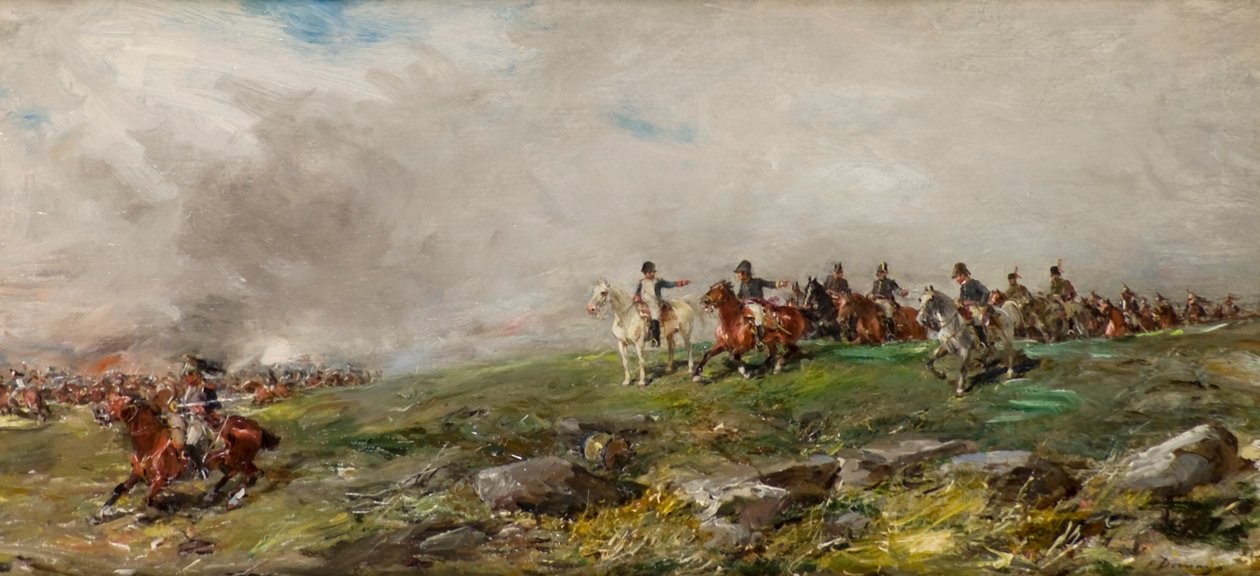 Napoleón en Austerlitz (óleo sobre tabla) de Francisco Domingo