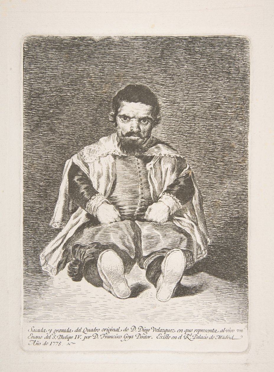 Un enano conocido como El Primo después de Diego Velázquez, 1778 de Francisco de Goya