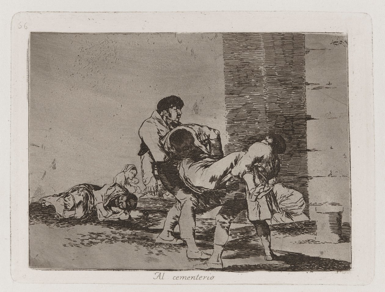 Al cementerio (To the Cemetery), Plate 56 from Los desastres de la guerra (The Disasters of War) de Francisco de Goya