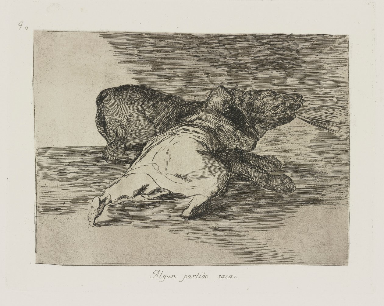 Algun partido saca. (He Gets Something out of It.), pl. 40 from the series Los desastres de la guerra (The Disasters of War) de Francisco de Goya