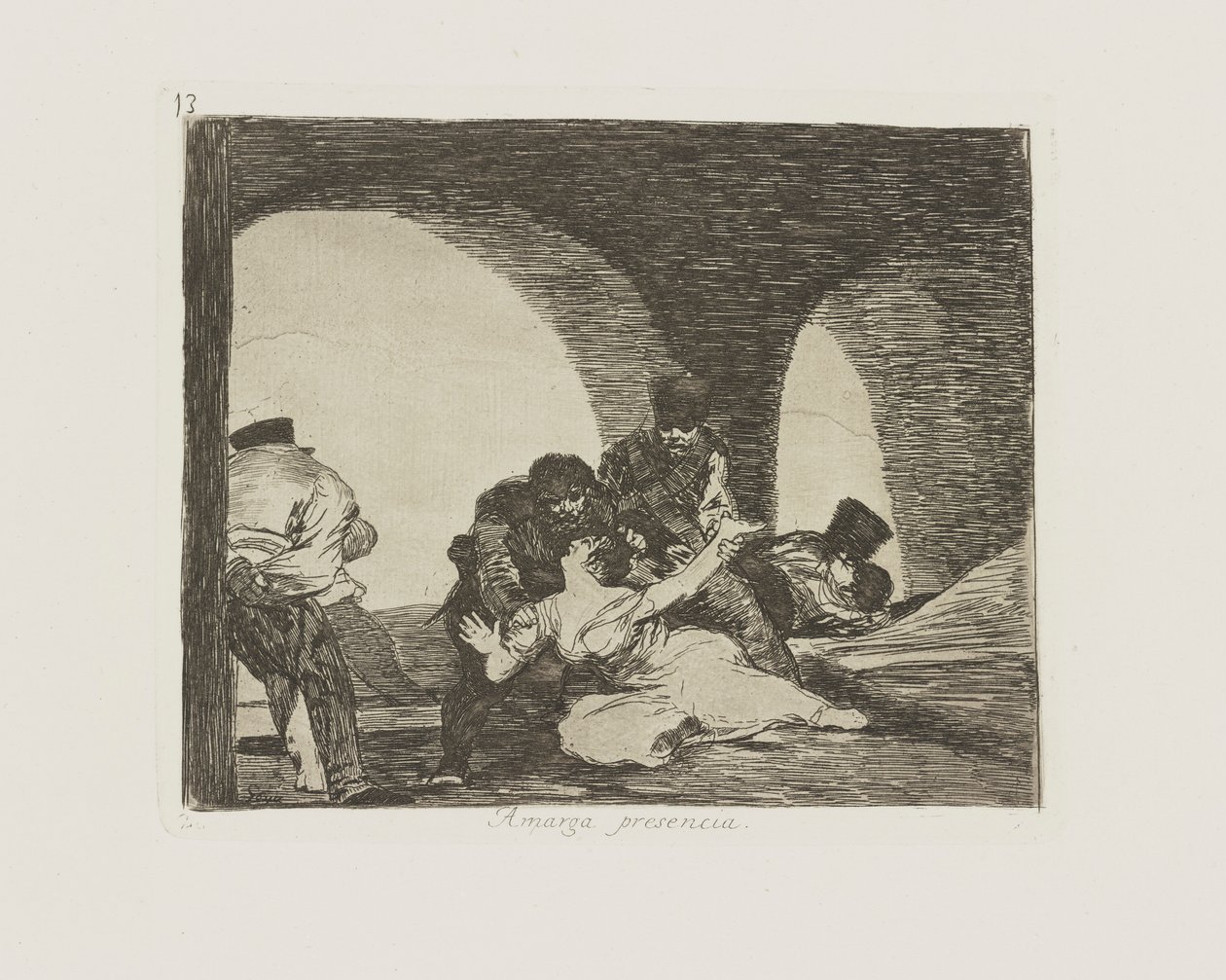 Amarga presencia. (Bitter To Be Present.), pl. 13 from the series Los desastres de la guerra (The Disasters of War) de Francisco de Goya