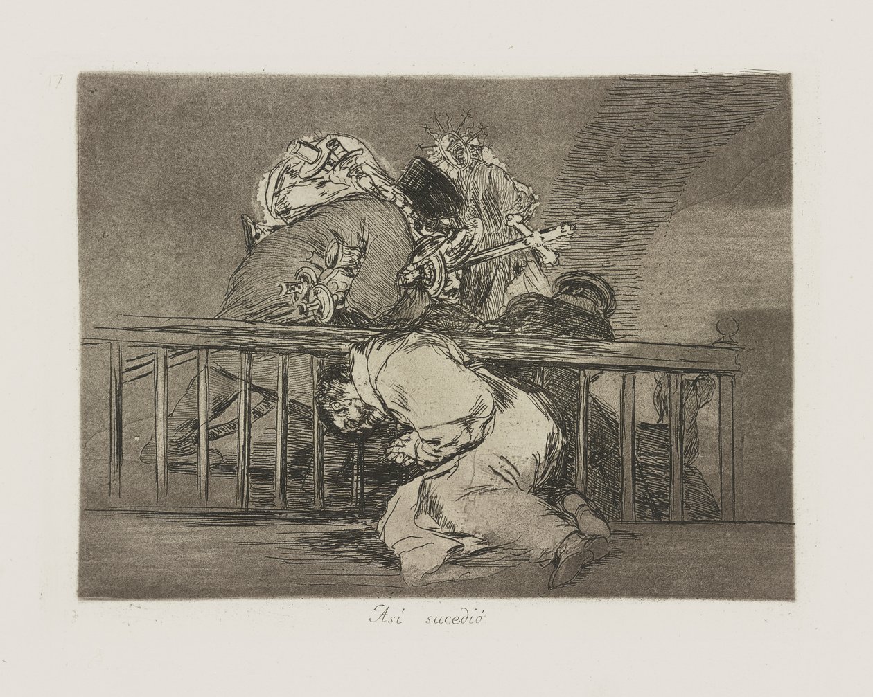 ¿Como? ¿sucedido?. (Así es como sucedió), pl. 47 de la serie Los desastres de la guerra de Francisco de Goya
