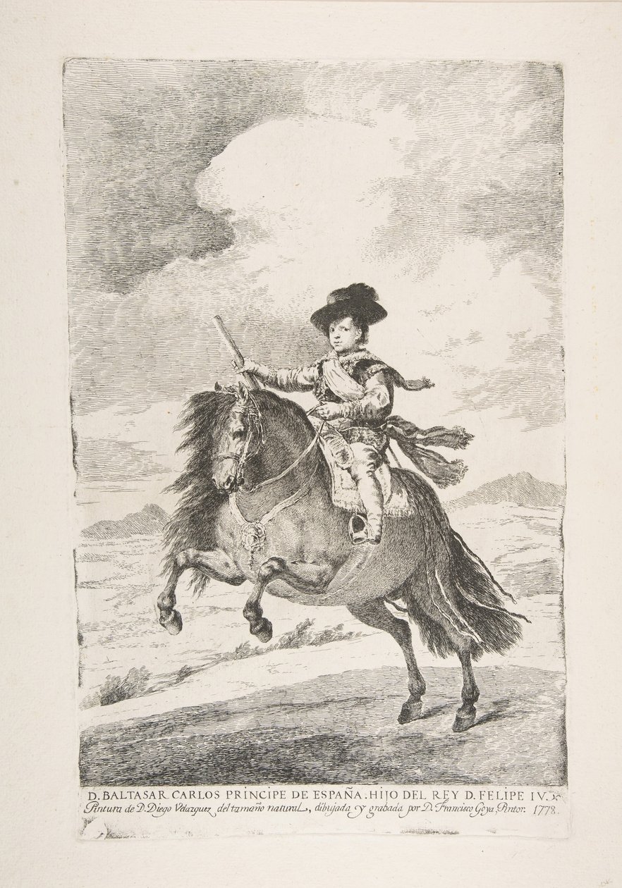 Baltasar Carlos, Príncipe de España e Hijo de Felipe IV, 1778 de Francisco de Goya