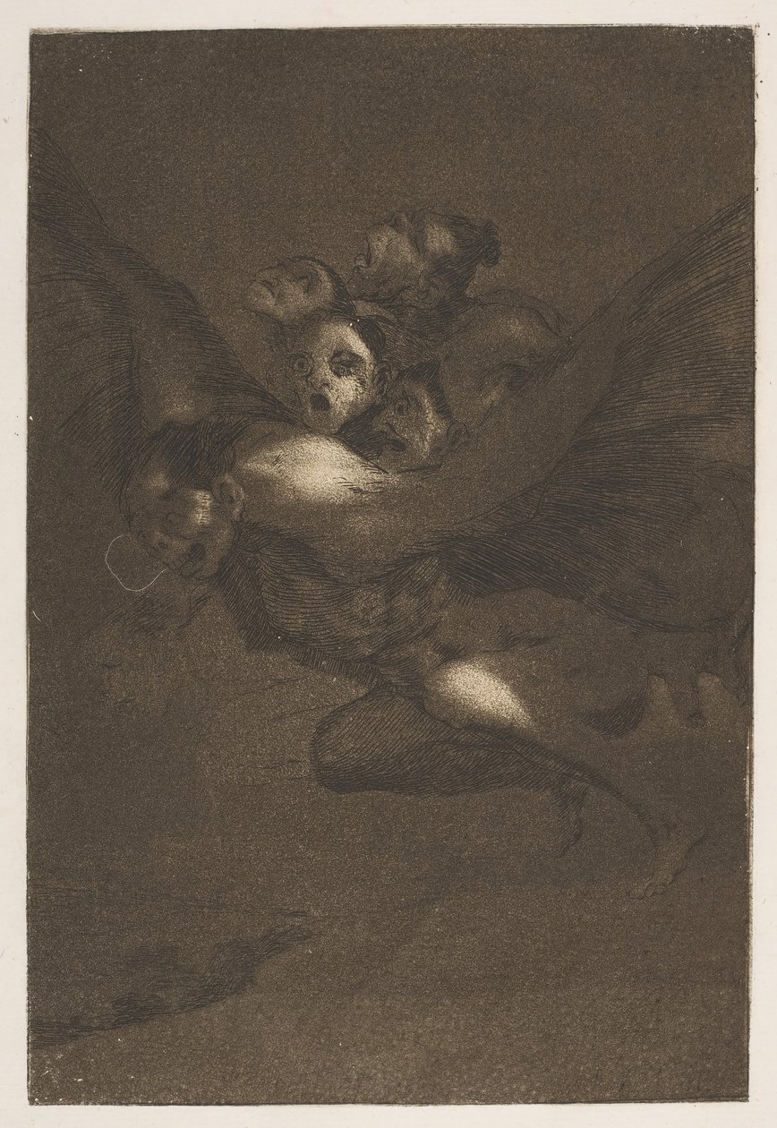 Buen viaje, de Los Caprichos, lámina 64, 1799 de Francisco de Goya