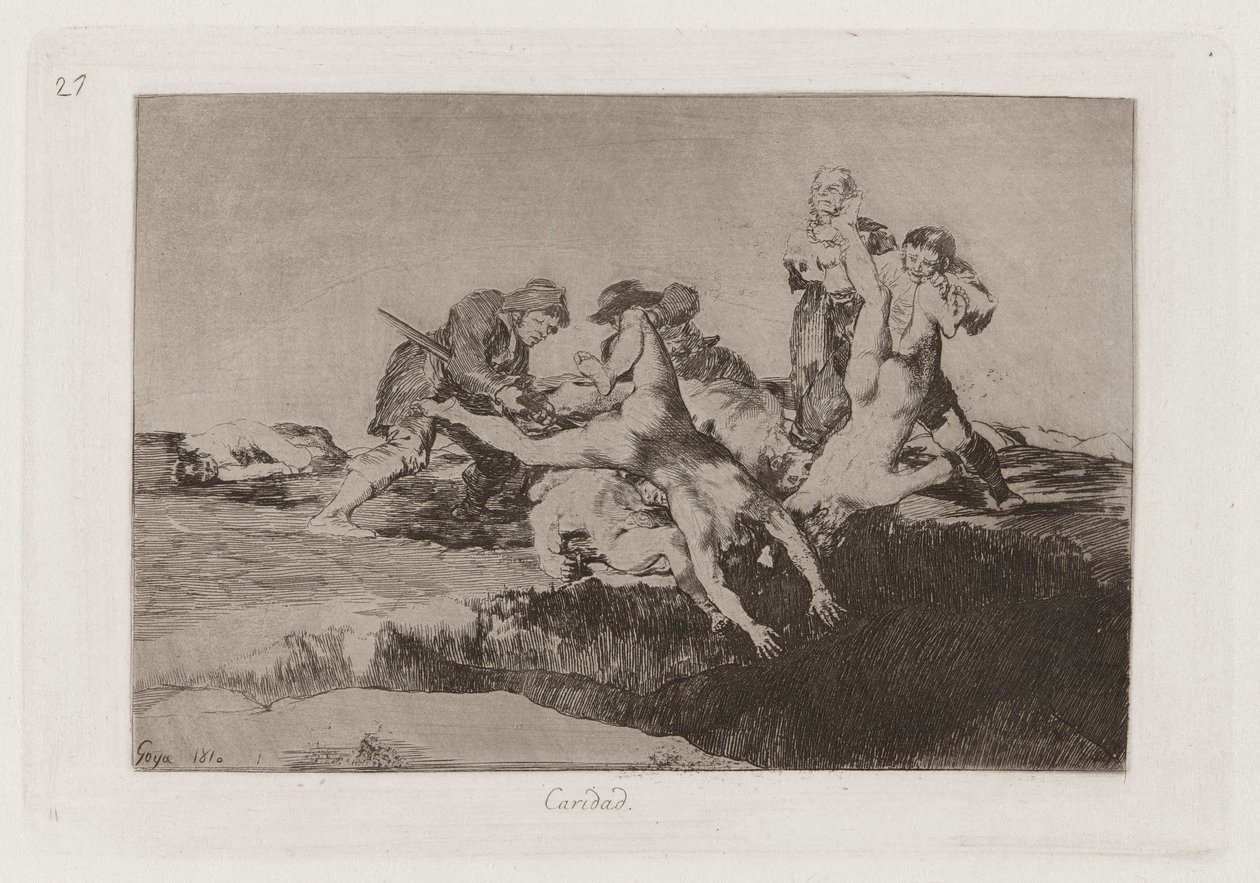 Caridad (Charity), Plate 27 from Los desastres de la guerra (The Disasters of War) de Francisco de Goya