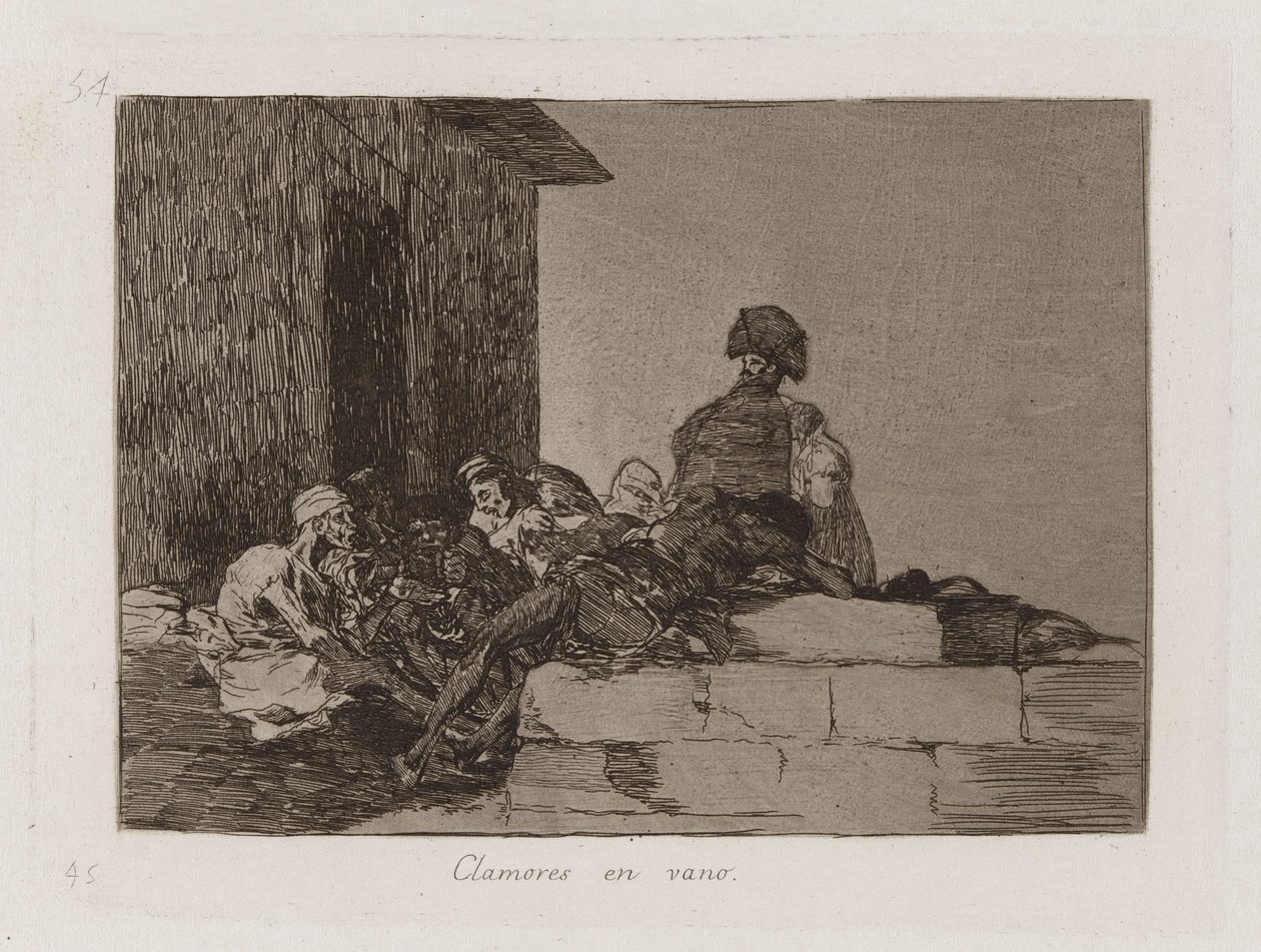 Clamores en vano (Appeals Are in Vain), Plate 54 from Los desastres de la guerra (The Disasters of War) de Francisco de Goya