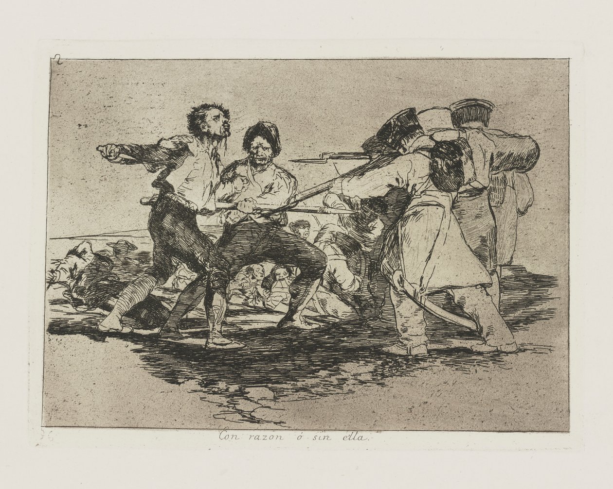 Con razon ? sin ella. (Rightly or Wrongly.), pl. 2 from the series Los desastres de la guerra (The Disasters of War) de Francisco de Goya