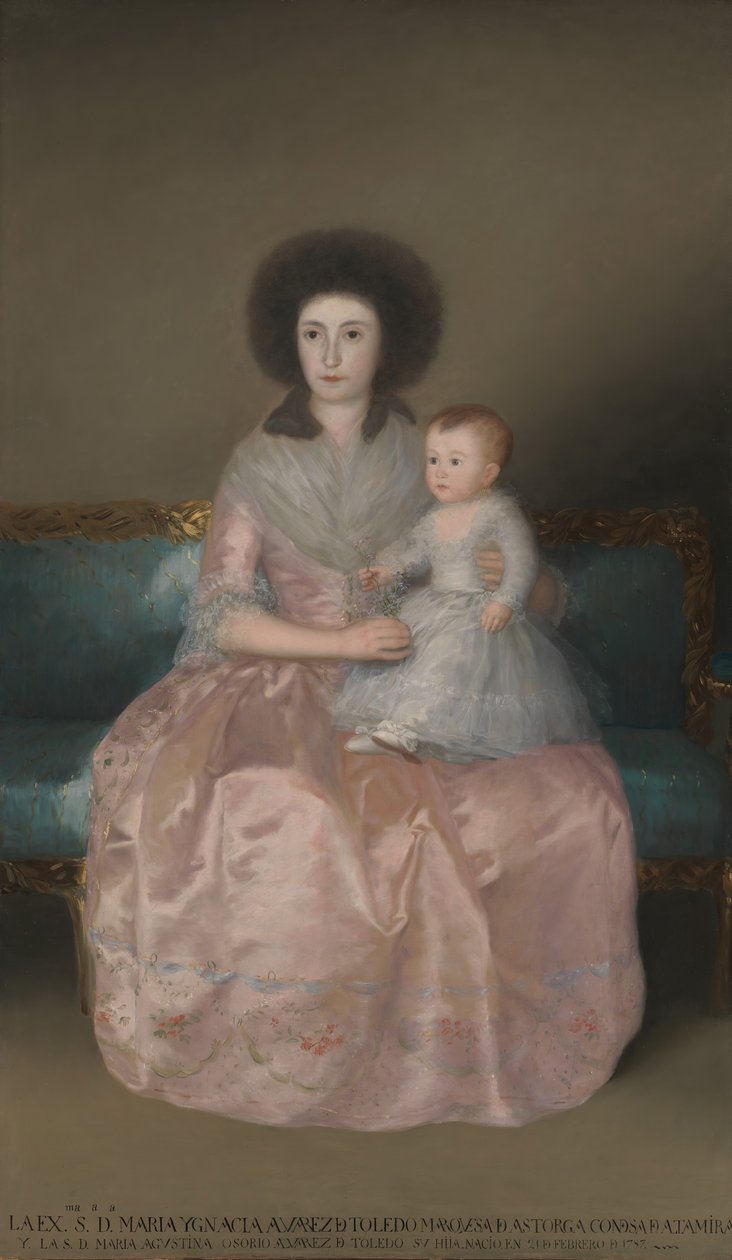 Condesa de Altamira y Su Hija, María Agustina, 1787-88 de Francisco de Goya