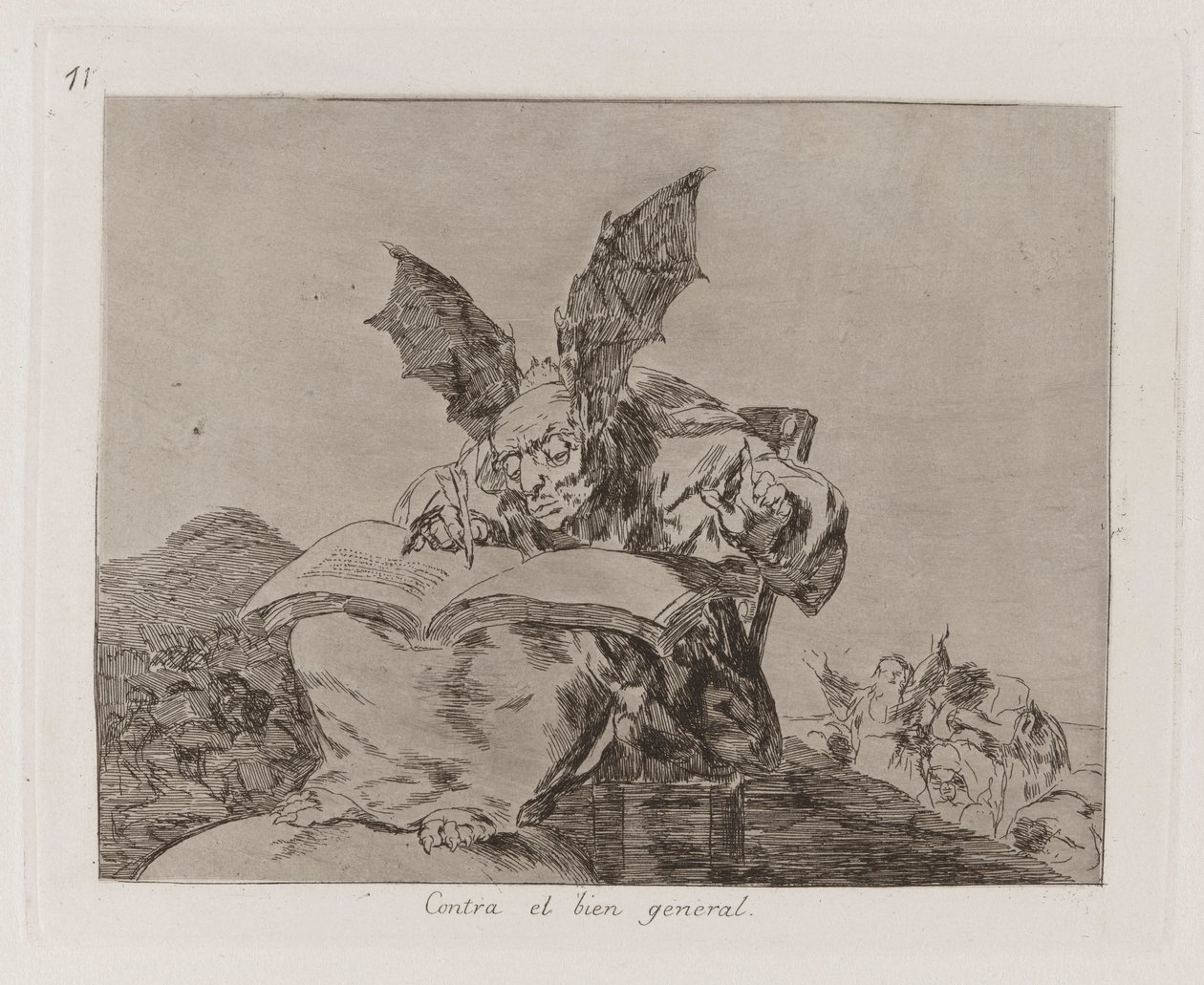 Contra el bien general (Against the Common Good), Plate 71 from Los desastres de la guerra (The Disasters of War) de Francisco de Goya