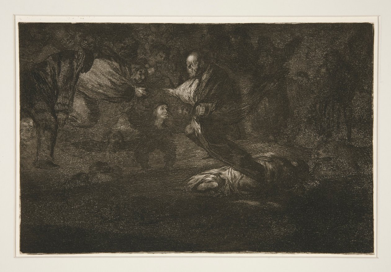 Dios los levanta y se unen (Dios los crea y se unen), pl. 18 de la serie Los Proverbios de Francisco de Goya