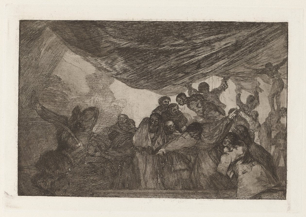 Disparate claro (Clear Folly), también conocido como Sin recomendarse a Dios ni al diablo (Sin encomendarse ni a Dios ni al diablo), de la serie Los disparates (Los proverbios) de Francisco de Goya