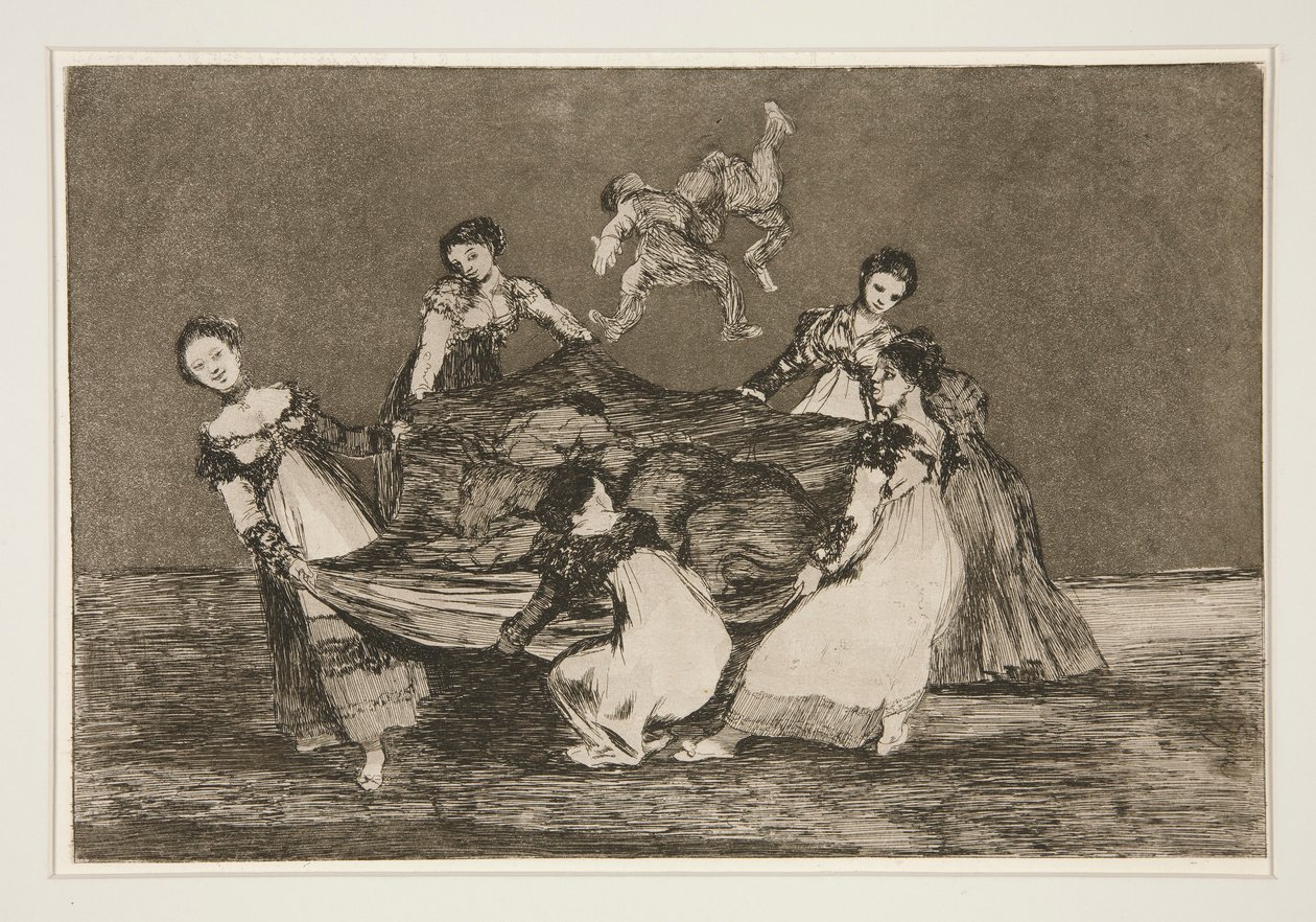 Femenino dispar (Locura femenina), pl. 1 de la serie Los proverbios de Francisco de Goya