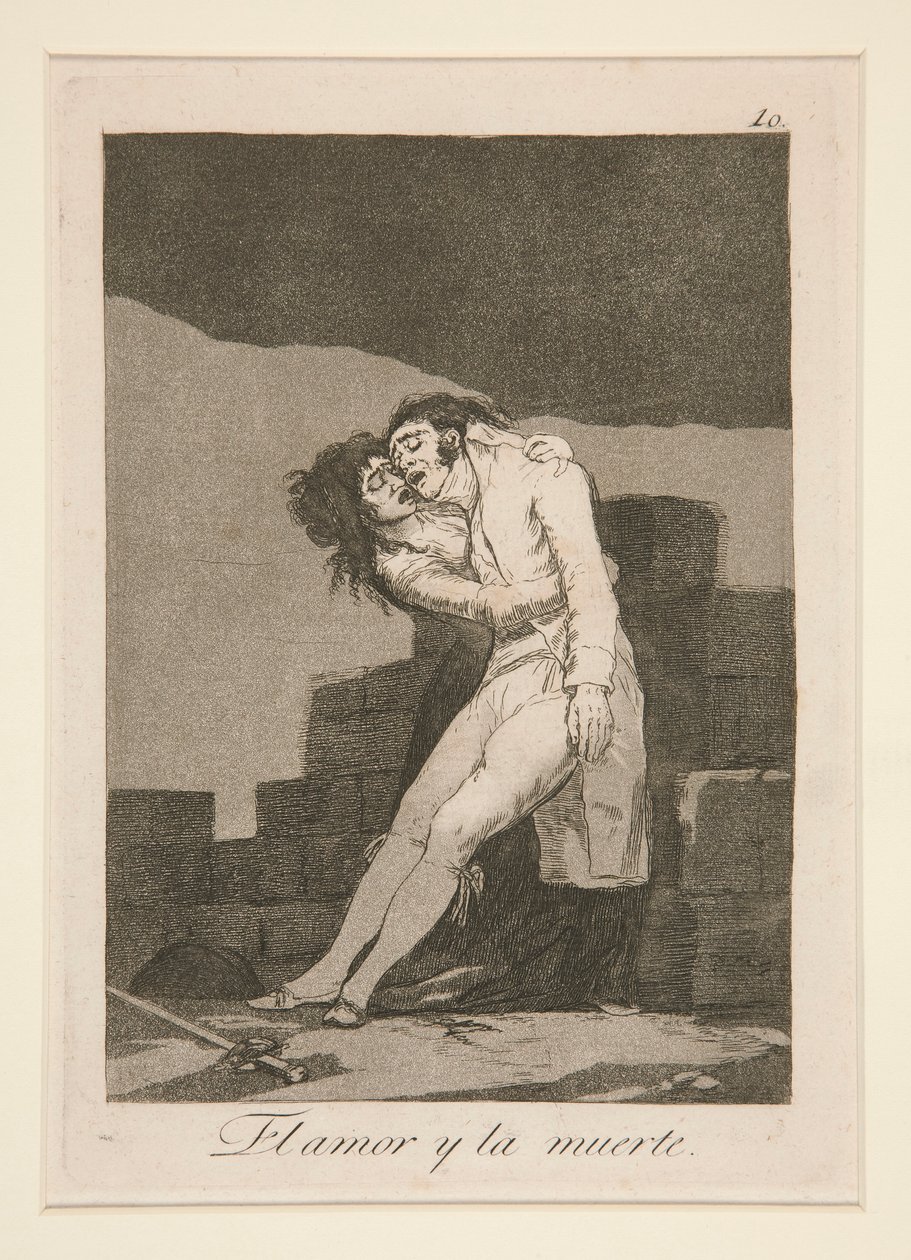 El amor y la muerte (Love and Death), pl. 10 from the series Los caprichos de Francisco de Goya