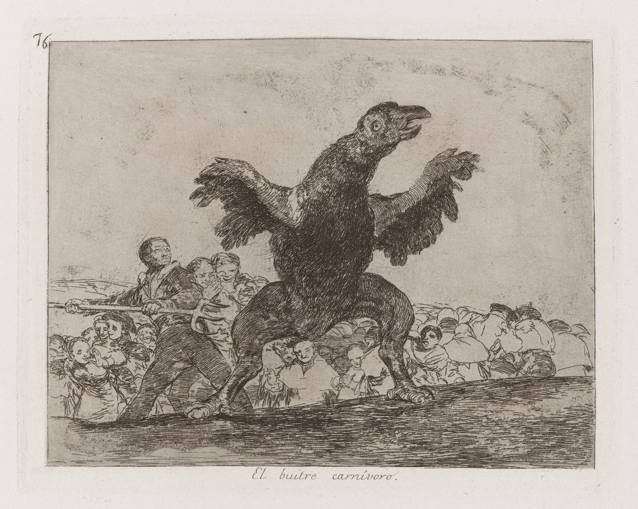 El buitre carn?voro (The Carnivorous Vulture), Plate 76 from Los desastres de la guerra (The Disasters of War) de Francisco de Goya