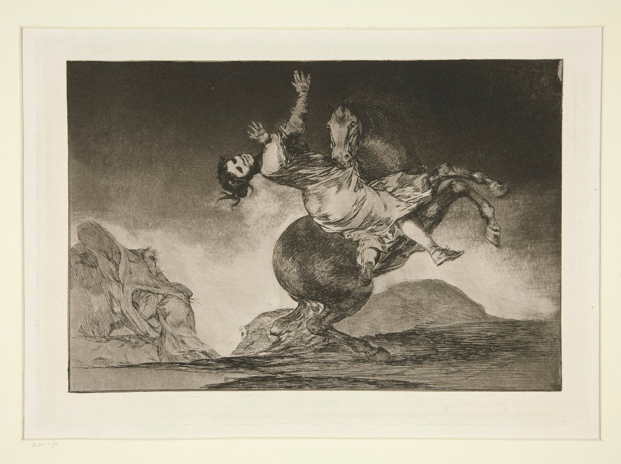 El caballo raptor (The Horse Abductor), pl. 10 from the series Los proverbios de Francisco de Goya