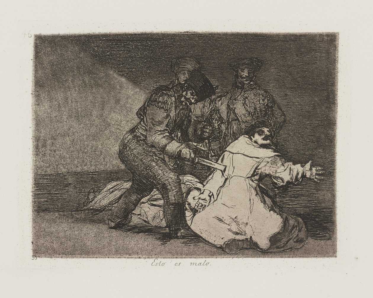 Esto es malo. (This Is Bad.), pl. 46 from the series Los desastres de la guerra (The Disasters of War) de Francisco de Goya