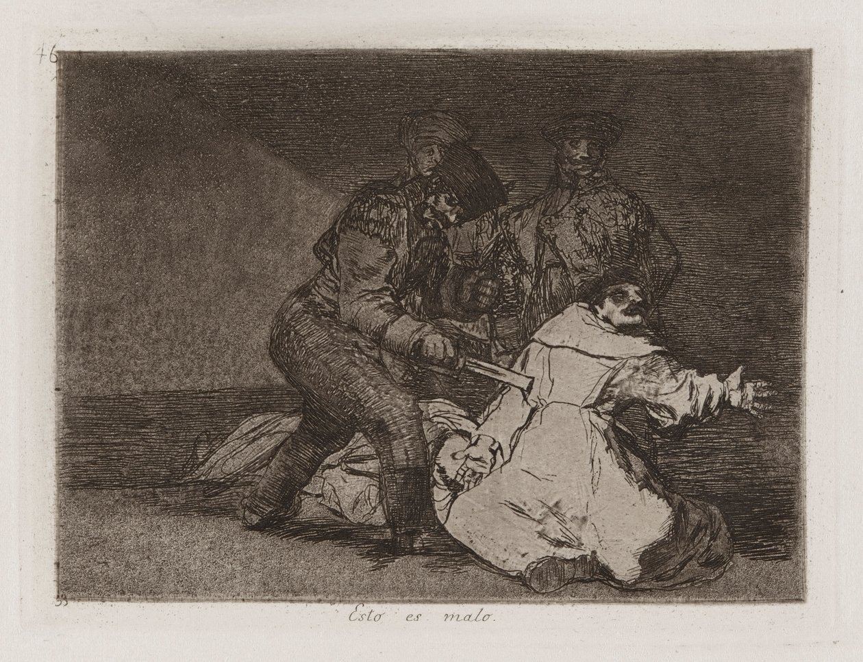 Esto es malo (This is Bad), Plate 46 from Los desastres de la guerra (The Disasters of War) de Francisco de Goya