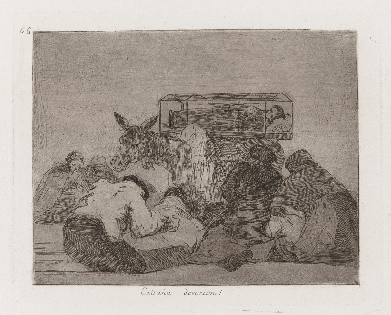 Extra?a devocion! (Strange Devotion!), Plate 66 from Los desastres de la guerra (The Disasters of War) de Francisco de Goya