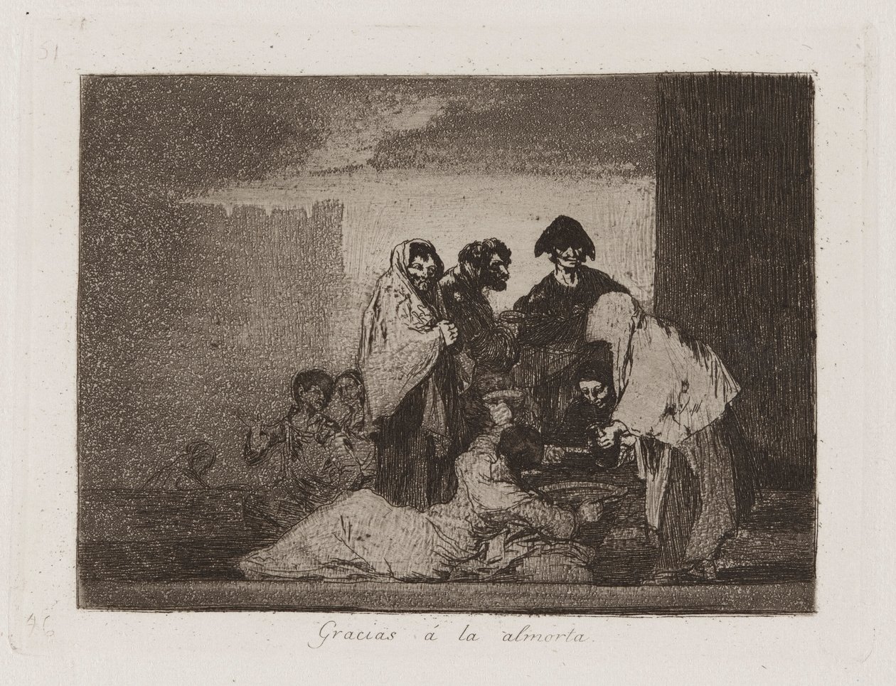 Gracias ? la almorta (Thanks to the Millet), Plate 51 from Los desastres de la guerra (The Disasters of War) de Francisco de Goya