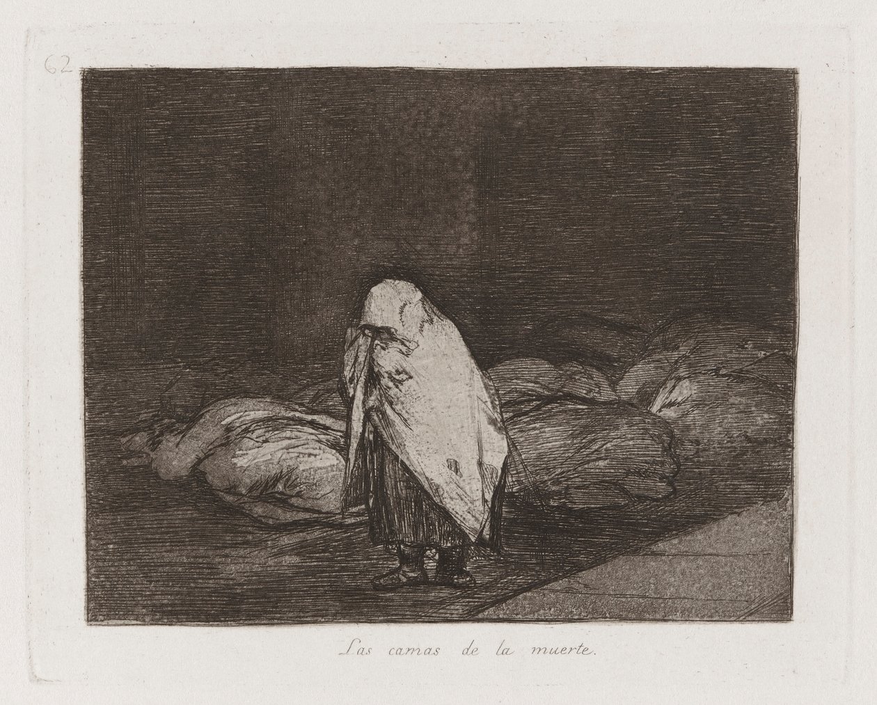 Las camas de la muerte (The Beds of Death), Plate 62 from Los desastres de la guerra (The Disasters of War) de Francisco de Goya