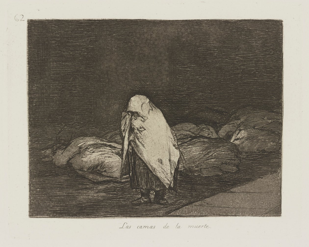 Las camas de la muerte. (The Beds of Death.), pl. 62 from the series Los desastres de la guerra (The Disasters of War) de Francisco de Goya