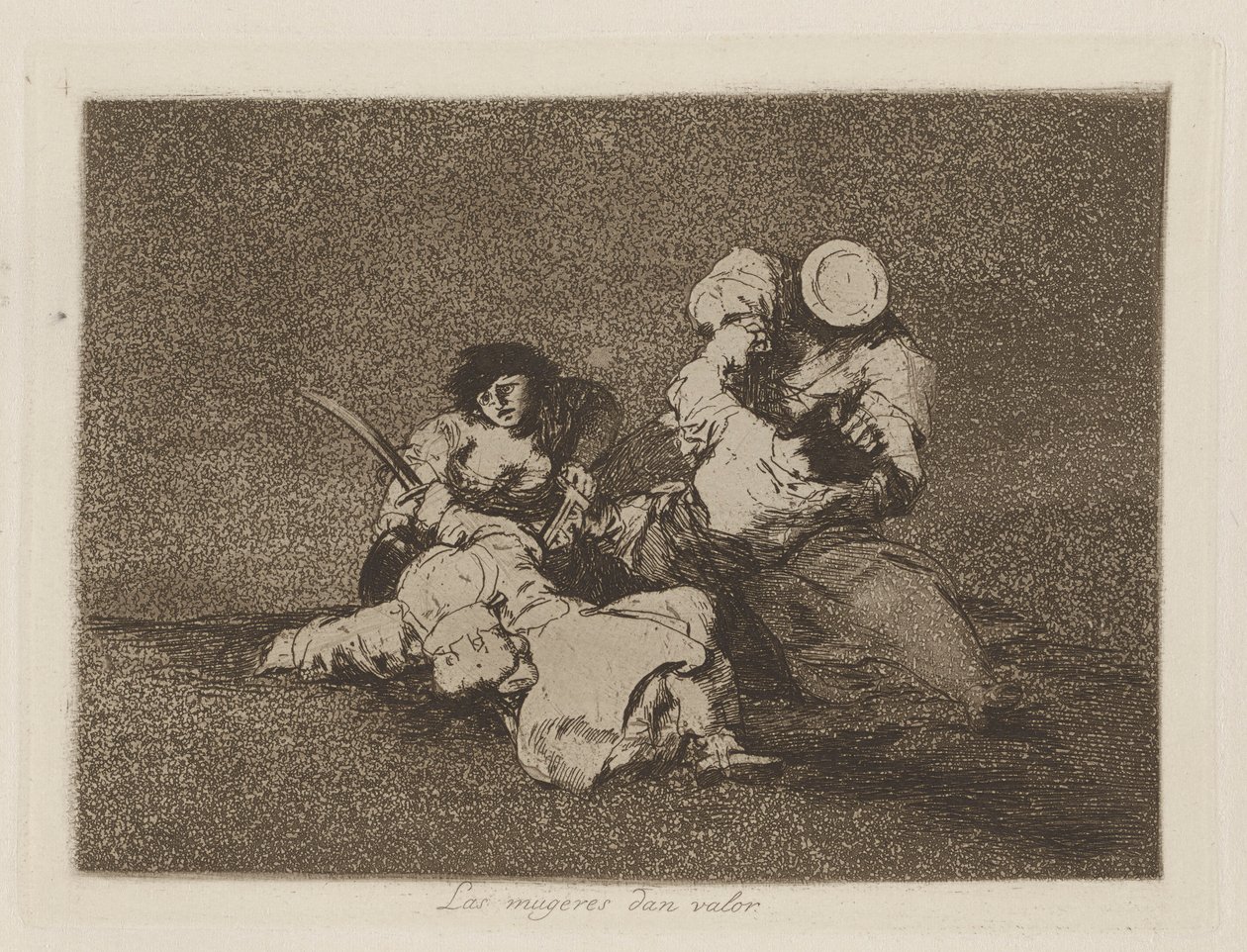 Las mugeres dan valor (The Women Give Courage), pl. 4 from the series Los desastres de la guerra (The Disasters of War) de Francisco de Goya