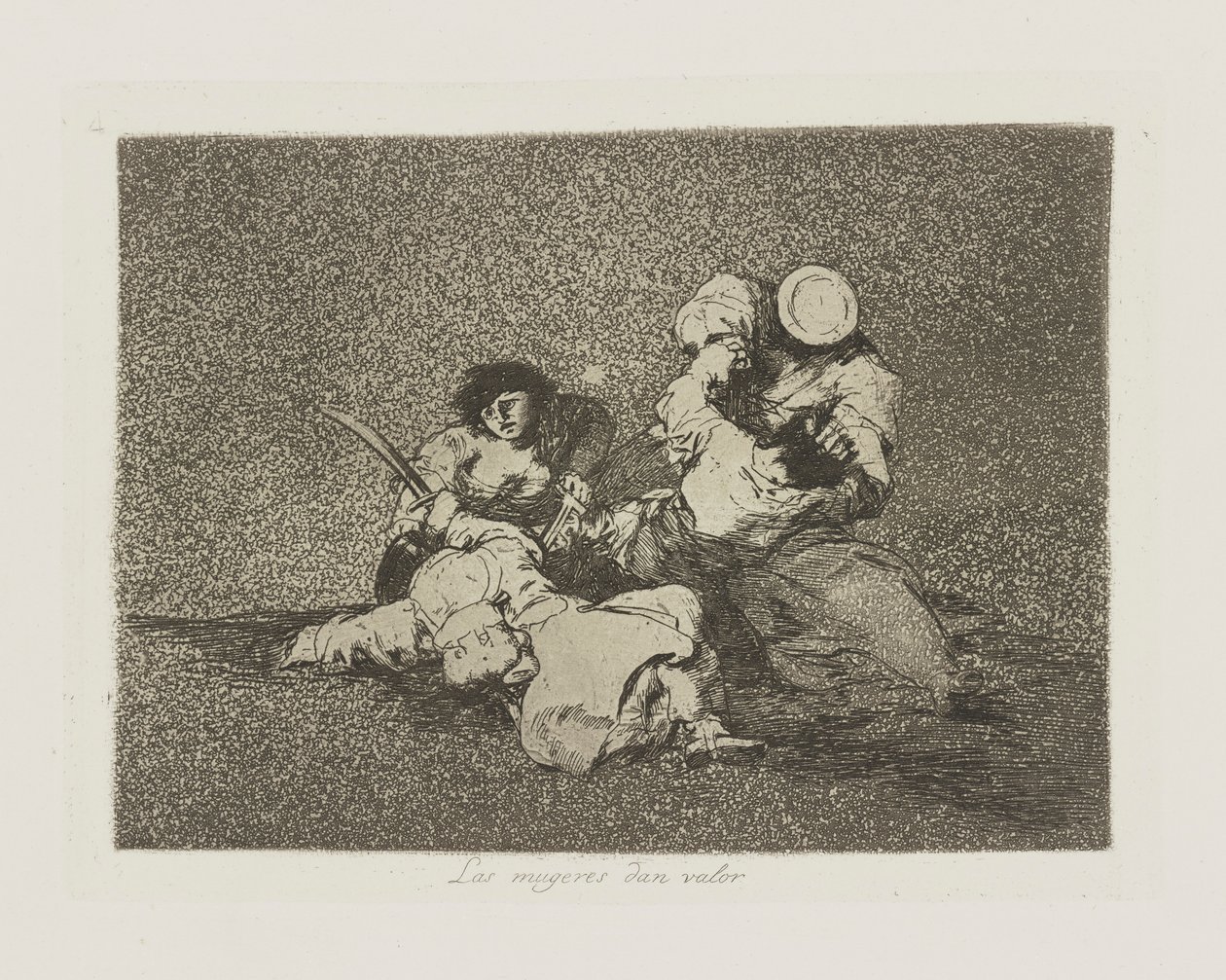 Las mugeres dan valor. (The Women Give Courage.), pl. 4 from the series Los desastres de la guerra (The Disasters of War) de Francisco de Goya