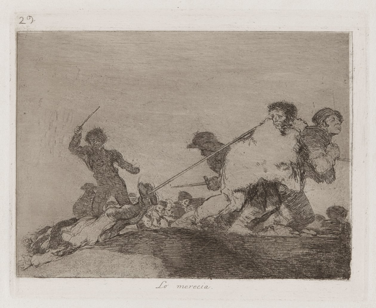 Lo merecia (He Deserved It), Plate 29 from Los desastres de la guerra (The Disasters of War) de Francisco de Goya