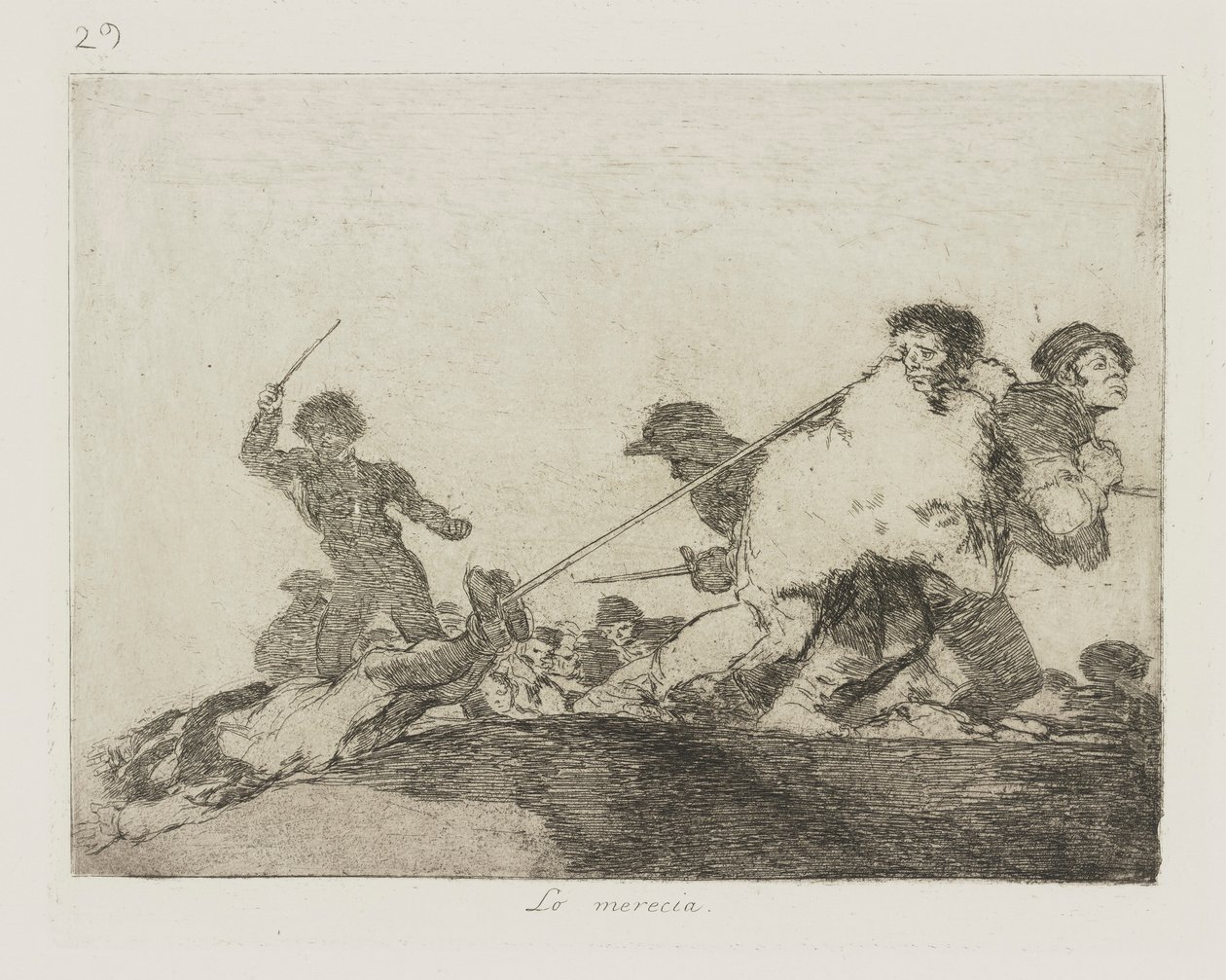 Lo merecia. (He Deserved It.), pl. 29 from the series Los desastres de la guerra (The Disasters of War) de Francisco de Goya
