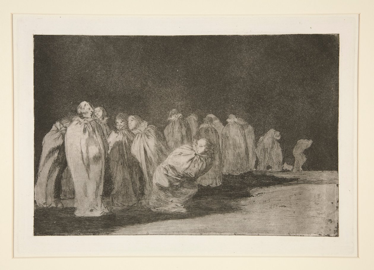 Los sacos (Hombres en sacos), pl. 8 de la serie Los Proverbios de Francisco de Goya