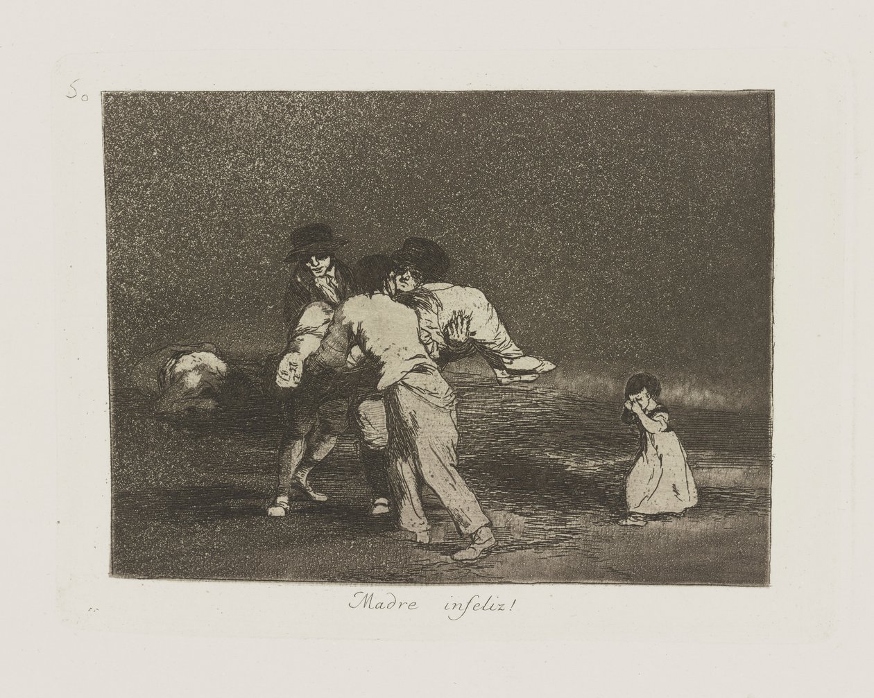 Madre infeliz! (Unhappy Mother!), pl. 50 from the series Los desastres de la guerra (The Disasters of War) de Francisco de Goya