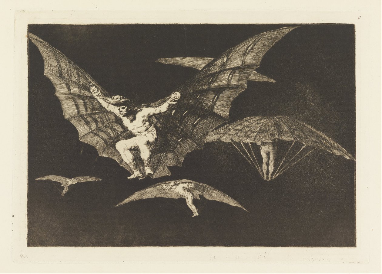 Manera de Volar, lámina 13 en Proverbios de Francisco de Goya