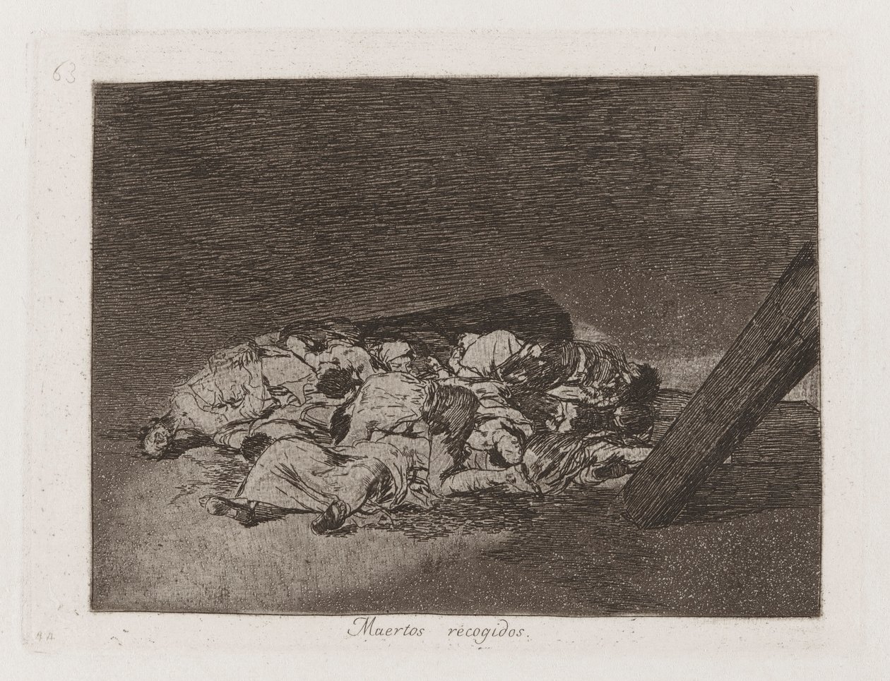 Muertos recogidos (Harvest of the Dead), Plate 63 from Los desastres de la guerra (The Disasters of War) de Francisco de Goya