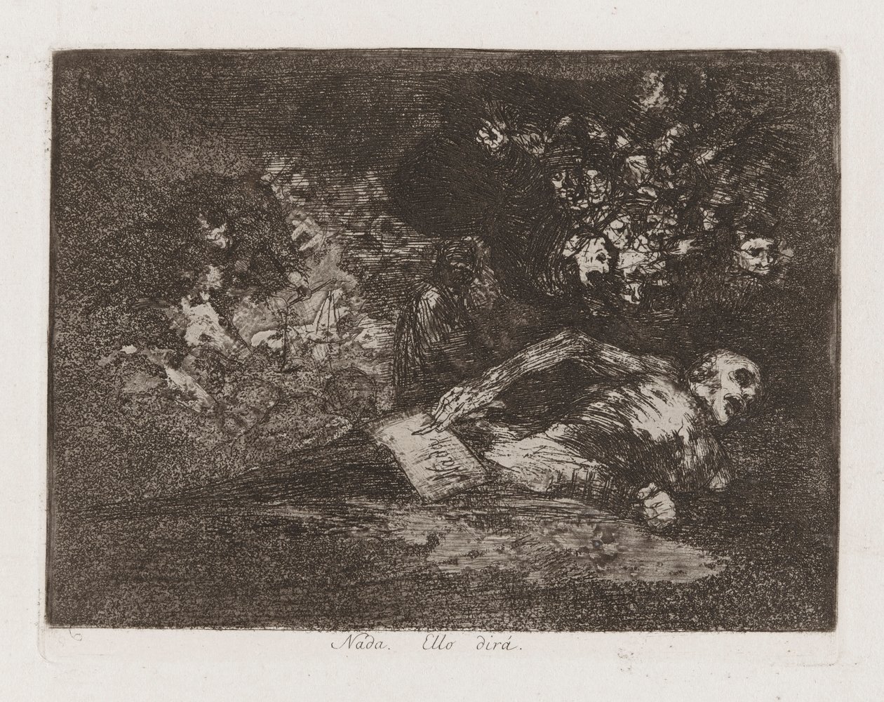 Nada. [Ello dir?] (Nothing. The Event Will Tell), Plate 69 from Los desastres de la guerra (The Disasters of War) de Francisco de Goya