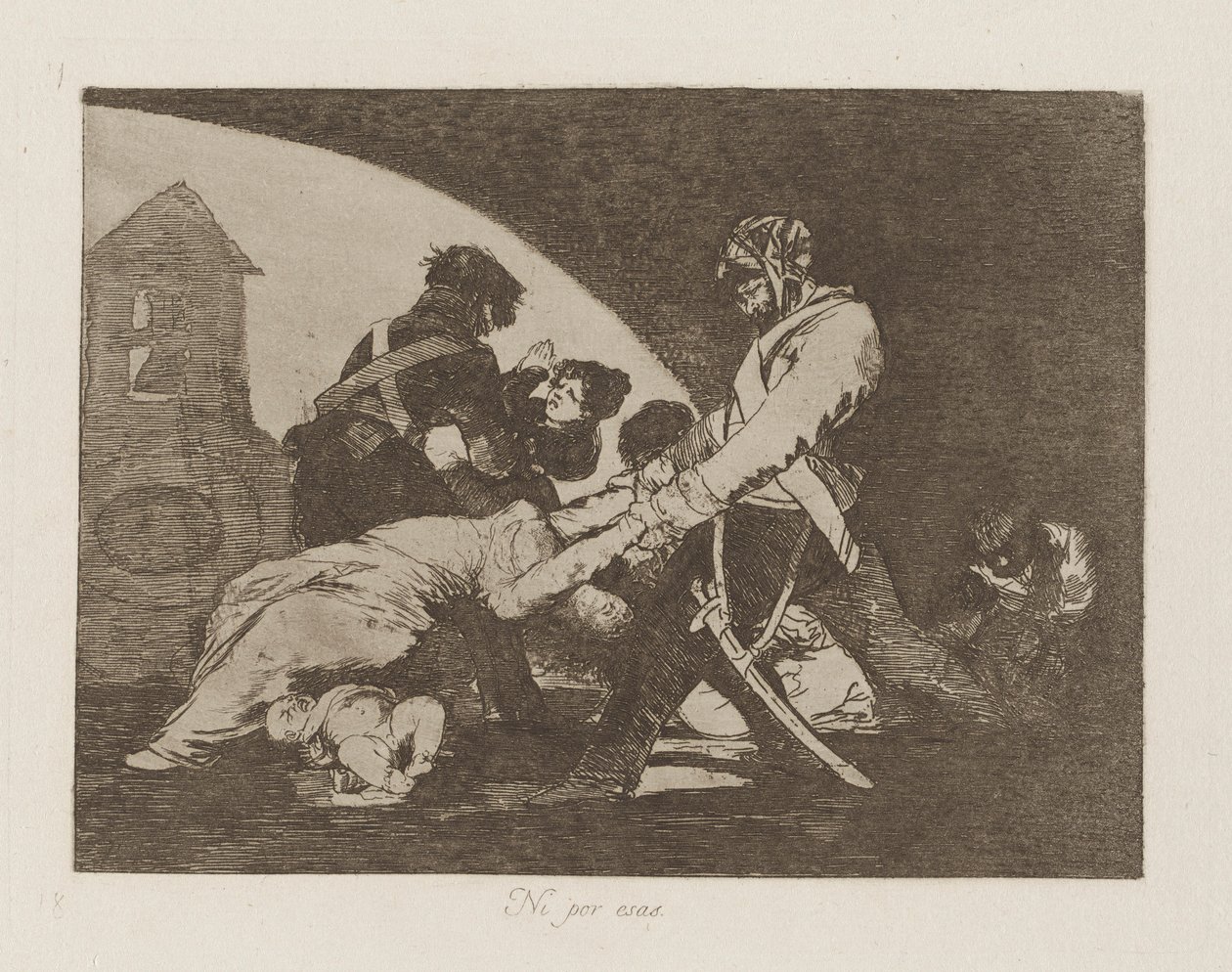 Estos tampoco, pl. 11 de la serie Los Desastres de la Guerra de Francisco de Goya