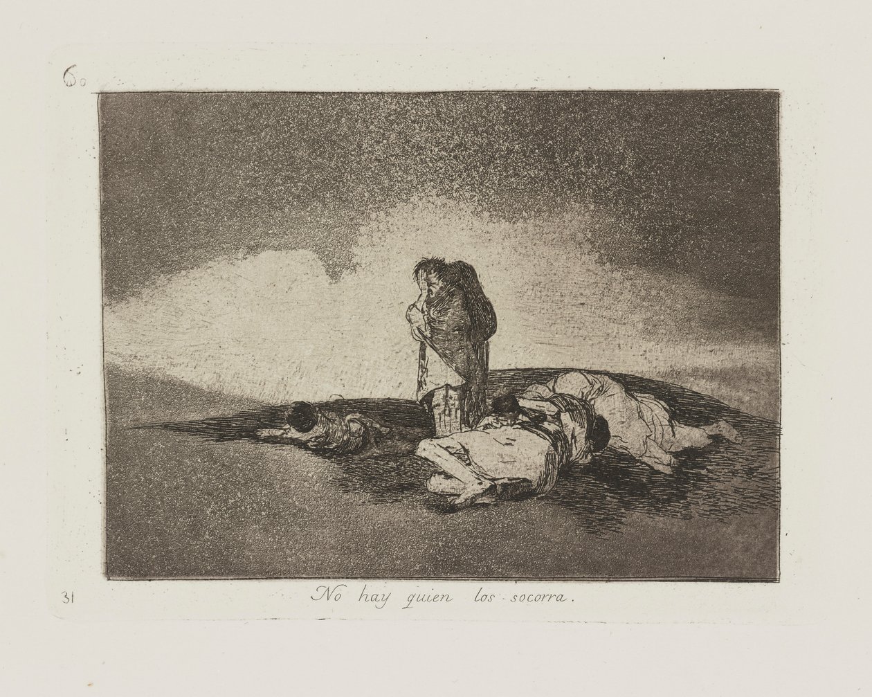 No hay quien los socorra. (There Is No One to Help Them.), pl. 60 from the series Los desastres de la guerra (The Disasters of War) de Francisco de Goya