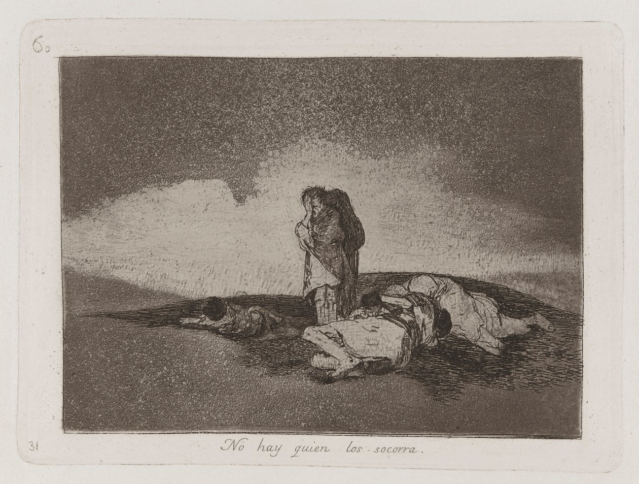 No hay quien los socorra (There is No One to Help Them), Plate 60 from Los desastres de la guerra (The Disasters of War) de Francisco de Goya