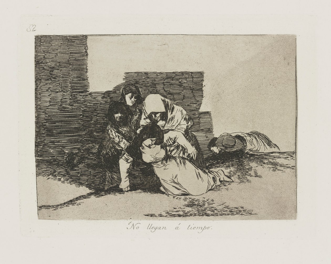No llegan ? tiempo. (They Do not Arrive in Time.), pl. 52 from the series Los desastres de la guerra (The Disasters of War) de Francisco de Goya