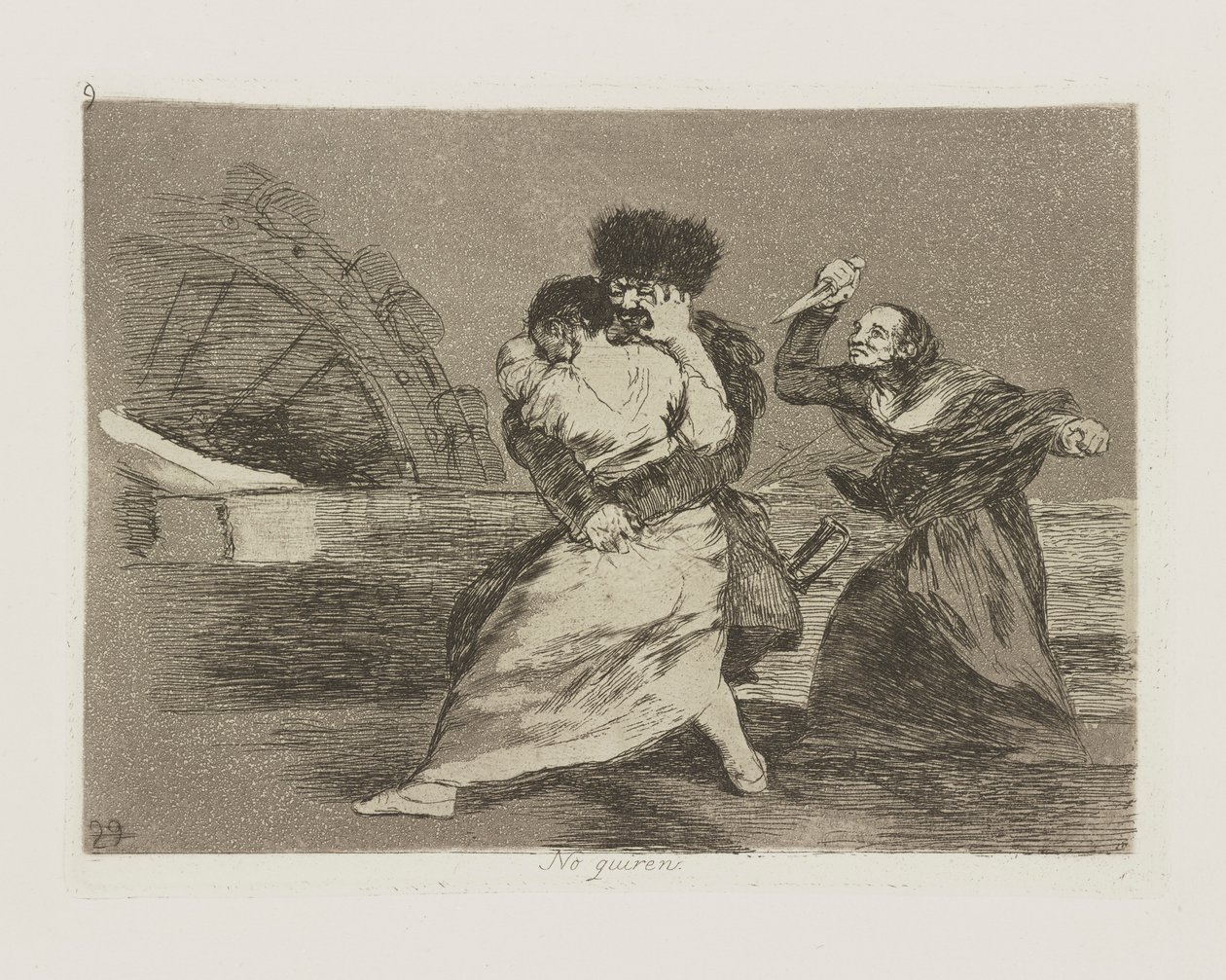 No quieren. (They Don de Francisco de Goya