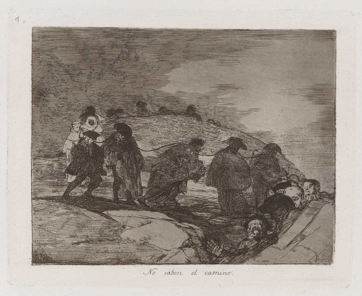 No saben el camino (They Do Not Know the Way), Plate 70 from Los desastres de la guerra (The Disasters of War) de Francisco de Goya