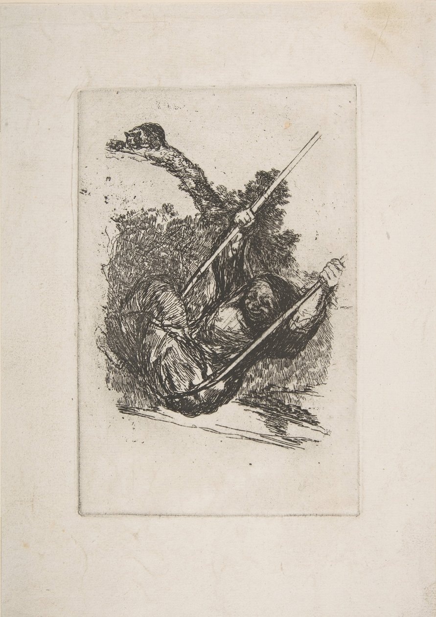 Vieja columpiándose de Francisco de Goya