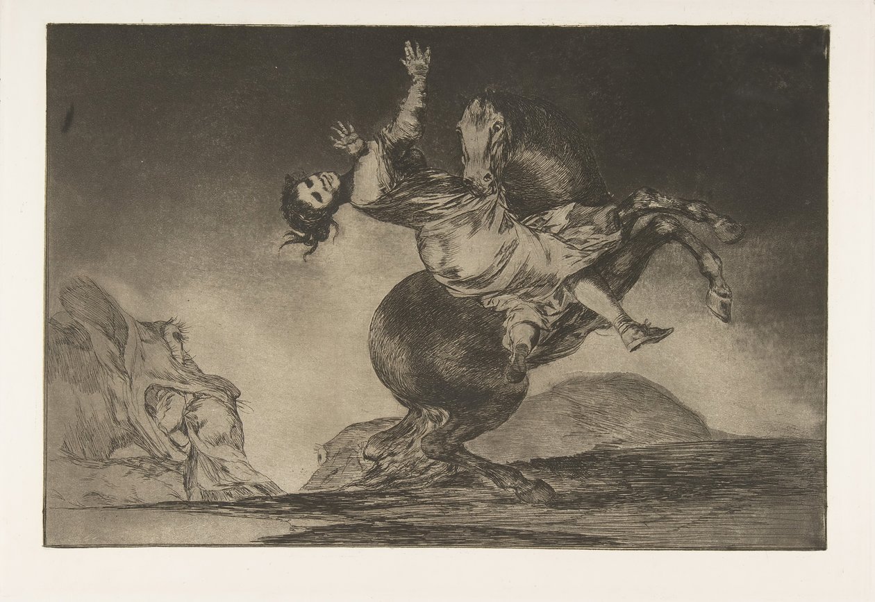 El abductor de caballos, de los Disparates de Francisco de Goya