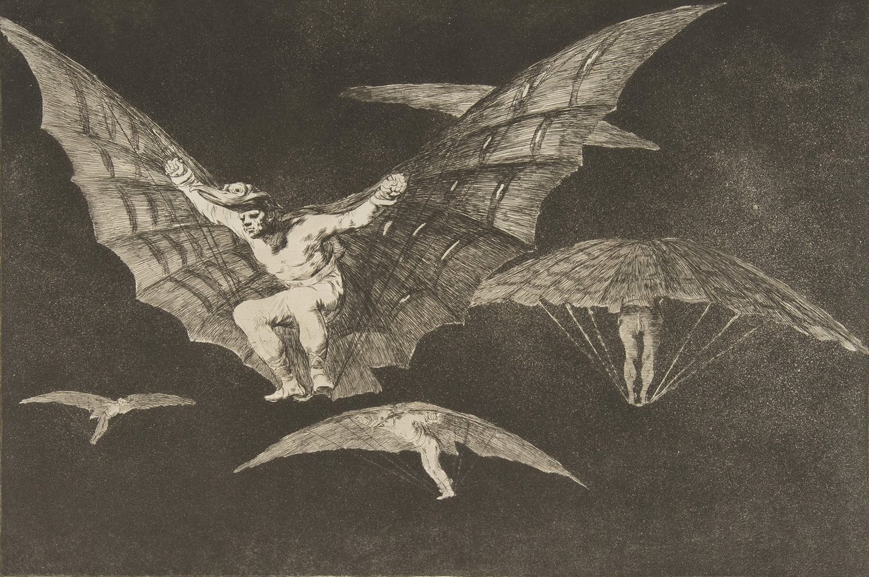 Una forma de volar, de los Disparates de Francisco de Goya