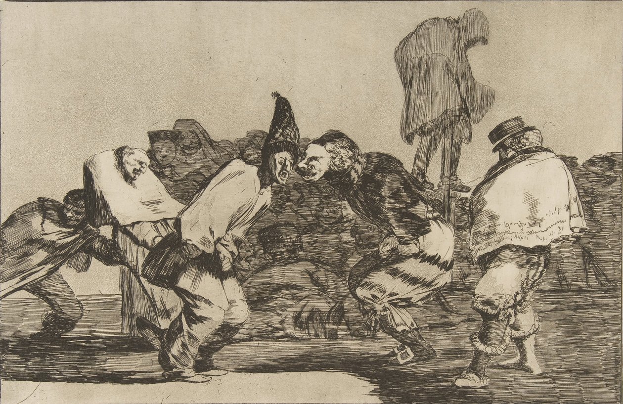 Placa 14 de los Disparates: Locura del carnaval de Francisco de Goya